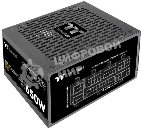 Блок питания Thermaltake Toughpower SFX (PS-STP-0650FNFAGE-1), 650Вт, 80 PLUS Gold, 90мм, модульный, черный