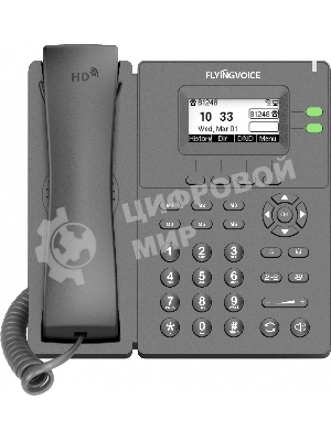 Телефон IP Flyingvoice P20G серый (упак.:1шт)