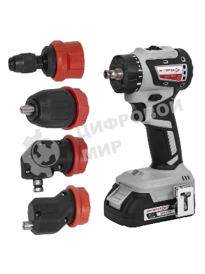 Дрель-шуруповерт ИНТЕРСКОЛ ДА-13/18В 50 КОМБИ, 18 В, 2 Ач, 50 Нм, бесщеточный