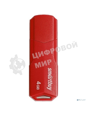 Флешка USB Smartbuy CLUE Red (SB4 GbCLU-R), 4Gb, USB 2.0, R/W 15/5, красный