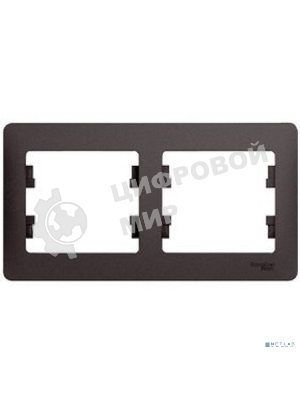 Рамка 2-м Glossa горизонт. графит SchE GSL001302