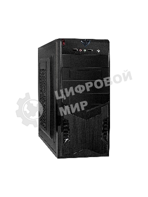Компьютерный корпус Miditower ExeGate CP-604-UNS450 (ATX, БП UNS450 с вент. 12см, 2*USB, аудио, черный)