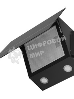 Вытяжка наклонная KRONA Bruna 600 S черный/серебристый, 59.5 см, 1300 куб. м/ч, 56 дБ
