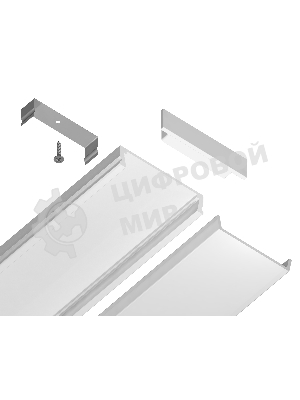 Алюминиевый профиль Ambrella light GP1800WH белый 2000*23.8*6