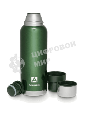 Термос Арктика 106-1600 зеленый, бытовой, вакуумный (для напитков)