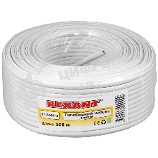 Кабель Rexant телефонный 2 жилы 100м CCA белый (ШТЛП-2)