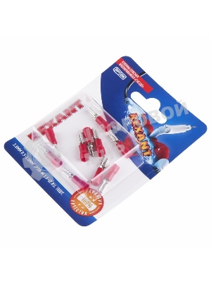 Клемма плоская Rexant, изолированная гнездо - 3.8 мм, 0.5-1.5 мм², (РПи-м 1.5-(2.8)/РПИм 1,25-250/FDD1.25-110(5)), в упак. 10 шт.