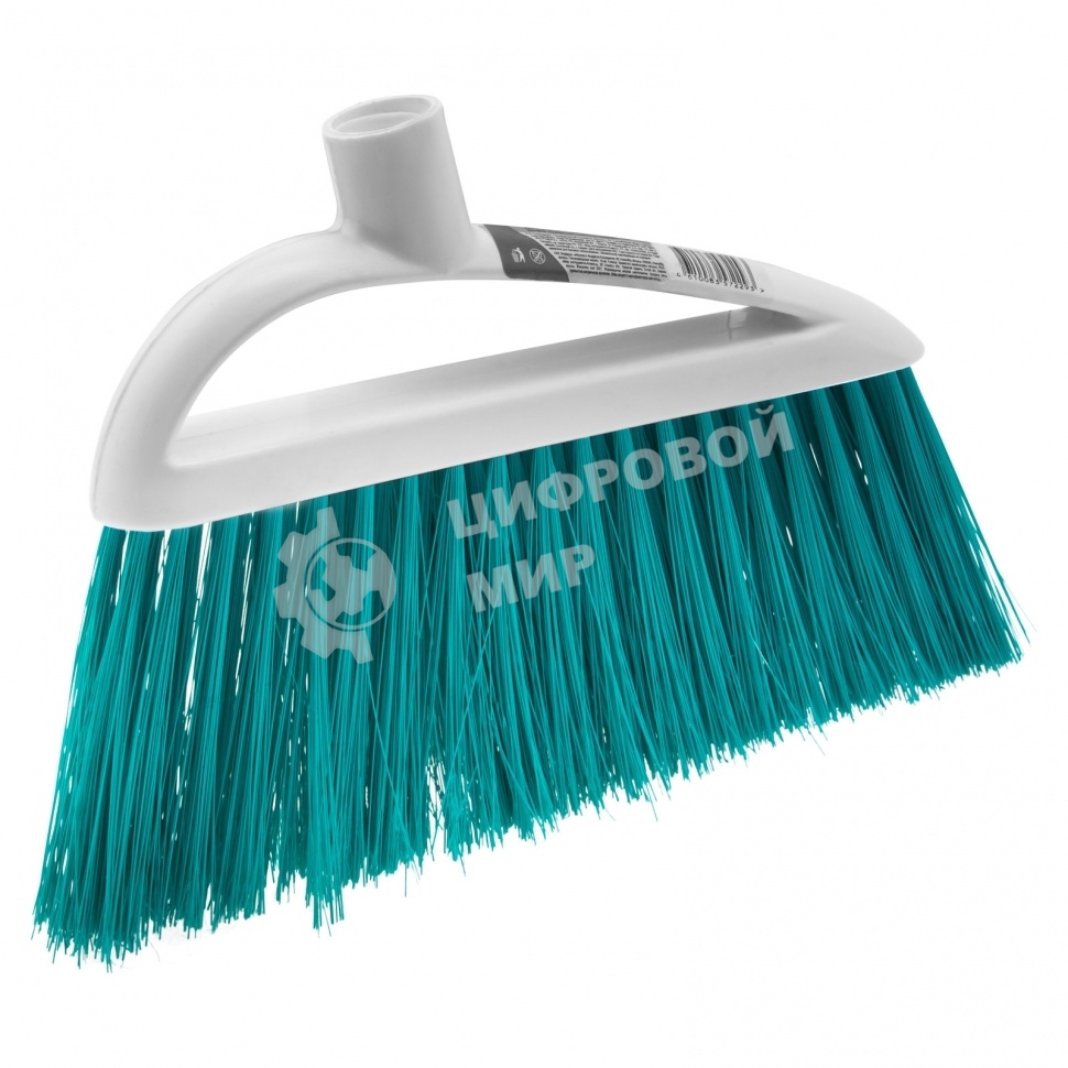 Щетка Home Palisad пластмассовая для подметания пола, премиум, 23 см, без черенка, бирюз. щетина