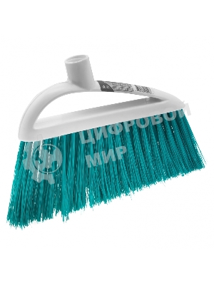 Щетка Home Palisad пластмассовая для подметания пола, премиум, 23 см, без черенка, бирюз. щетина