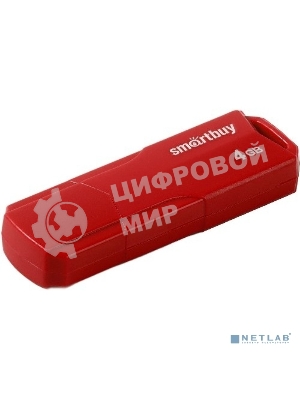 Флешка USB Smartbuy CLUE Red (SB4 GbCLU-R), 4Gb, USB 2.0, R/W 15/5, красный