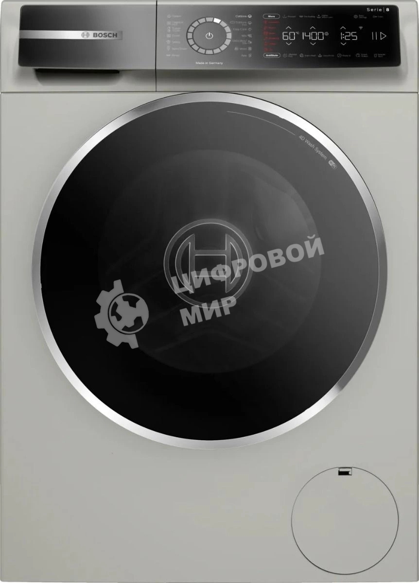 Стиральная машина Bosch Serie 8 WGb2440XME серебро, загрузка фронтальная 9 кг, 1400 об/мин., класс: А+++