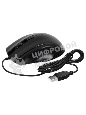 Мышь проводная Acer OMW020 черный, 1600 dpi, USB, кнопки - 4