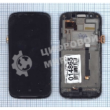 Дисплей для Huawei Ascend P1 LTE черный с рамкой