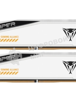 Оперативная память Patriot Viper Elite 5 TUF Gaming, DDR5, 32Gb (2x16 GB), 6000 MHz, CL36, DIMM, радиатор, RGB, белый