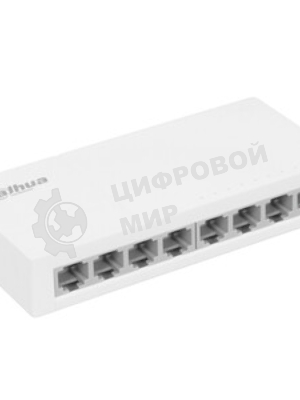Коммутатор Dahua DH-SF1008LP, 8×100 Мбит/с, неуправляемый
