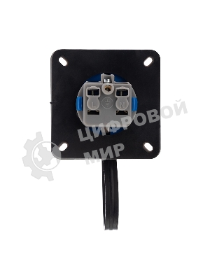 Розетка настенная Rexant фланцевая влагозащищенная с крышкой 16 А, 2Р+РЕ, IP68