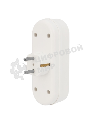 Набор тройников электрических линейных Rexant 16 А с заземлением, белый (2 шт./уп.)