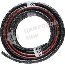 Шланг поливочный ПВХ усиленный премиум пищевой трехслойн. армир. 1/2 25м черный/красный Вихрь 73/7/2/10