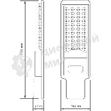 Светильник светодиодный Gauss уличный консольный LED ДКУ 50 Вт 5000 Лм 5000К IP65 190-250 В КСС Д 355х155х57 мм Avenue