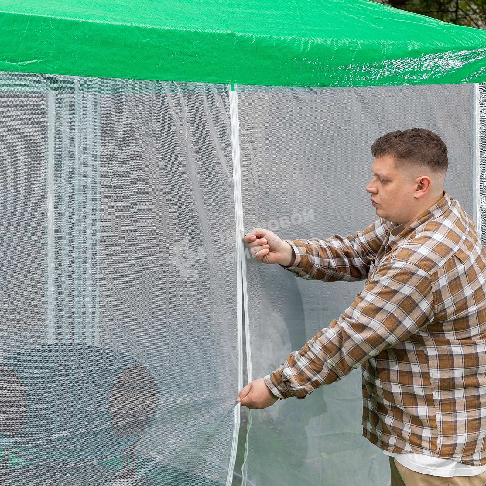 Тент садовый с москитной сеткой Camping Palisad 250х250/240 см