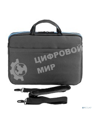Сумка для ноутбука Сумка Continent CC-205Gb,(нейлон, серый, с голубой отстрочкой, 15,6'')