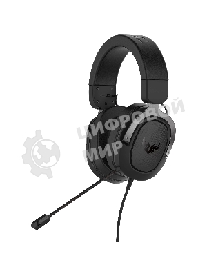 Гарнитура ASUS TUF Gaming H1 Wireless чёрный, беспроводная + проводная, USB/USB-C, до 15 ч, виртуальный 7.1, шумоподавление микрофона