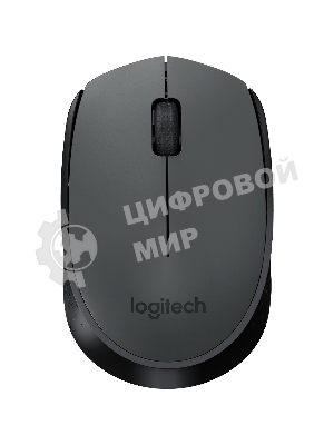 Мышь беспроводная Logitech M170 черный/темно-серый, 1000 dpi, радиоканал, USB, кнопки - 3