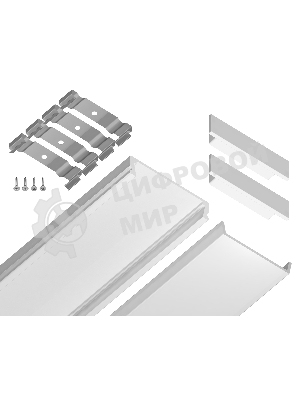 Алюминиевый профиль Ambrella light GP1800WH белый 2000*23.8*6