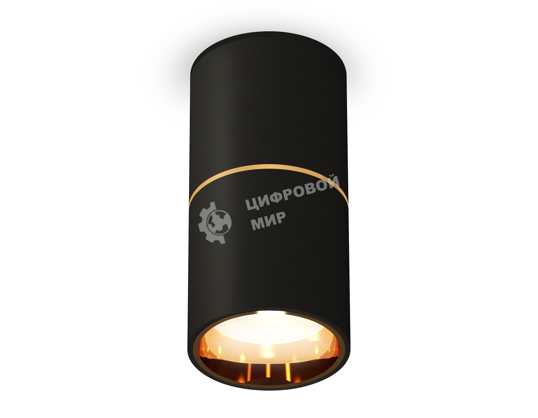 Светильник Ambrella Light XS6302082 SBK/PYG черный песок/золото желтое полированное MR16 GU5.3 (C6302, A2062, N6113)