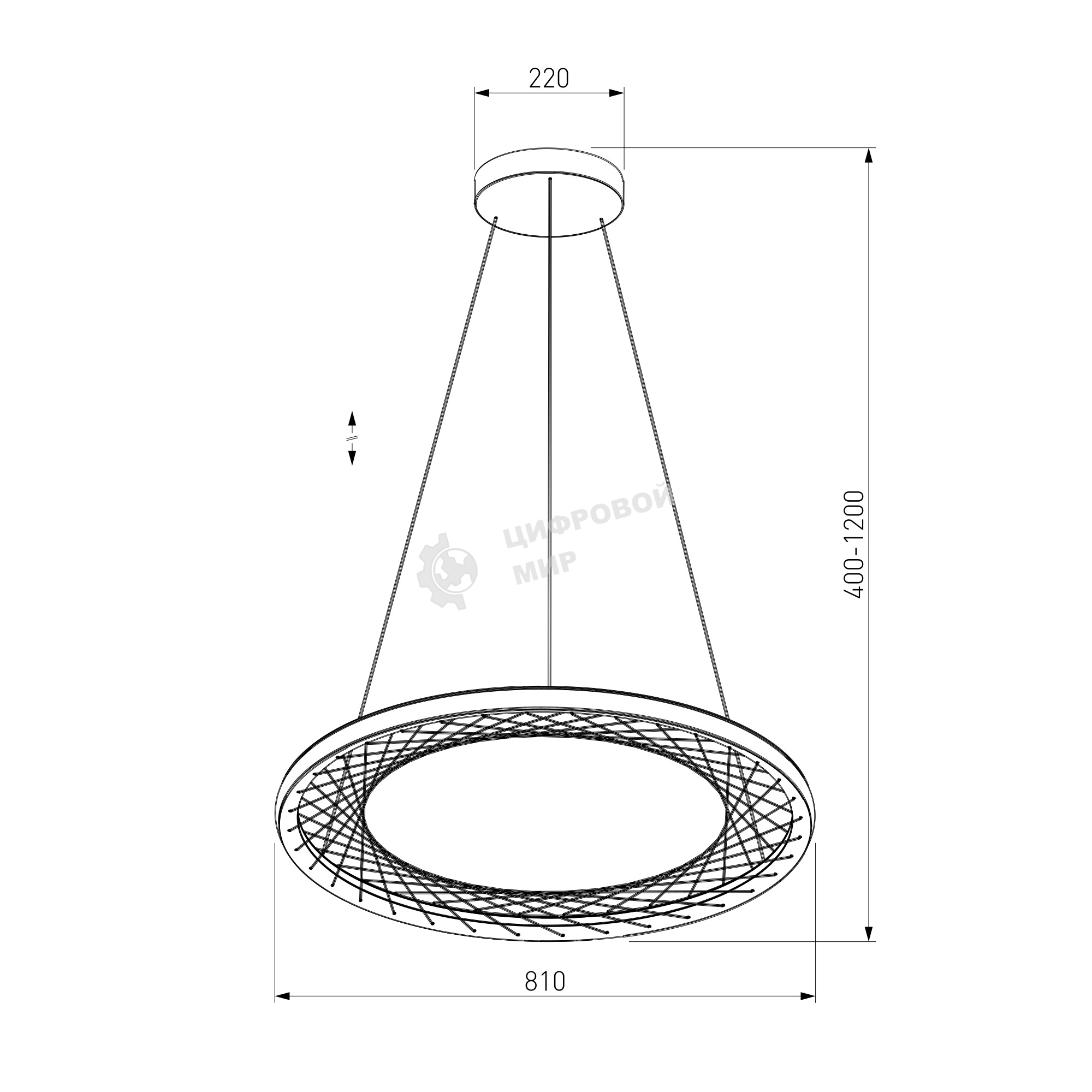40025/1 LED / подвесной светильник / серый
