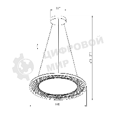 40025/1 LED / подвесной светильник / серый