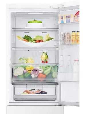 Холодильник LG GC-B459AQQW белый двухкамерный 234/110л морозилка снизу, No Frost