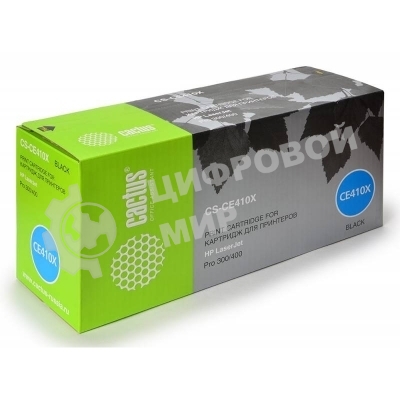 Картридж лазерный Cactus CS-CE410X черный (4000 стр.) для HP CLJ Pro 300 Color M351/Pro 400 Color M451