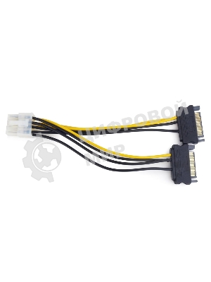 Разветвитель питания Cablexpert CC-PSU-83, 2xSATA->PCI-Express 8pin, для подключения в/к PCI-Е (8pin) к б/п ATX
