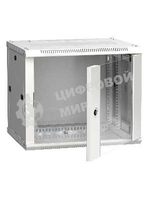 Шкаф ITK LINEA W 9U 600x450 мм дверь стекло, RAL7035