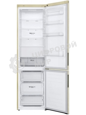 Холодильник LG GA-B509CECL бежевый, двухкамерный, 277/107л, морозилка снизу, No Frost