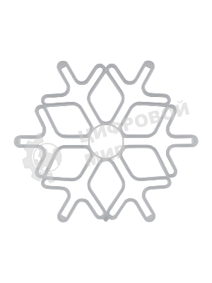 Фигура Neon-night Снежинка из гибкого неона, 60х60 см, цвет свечения синий