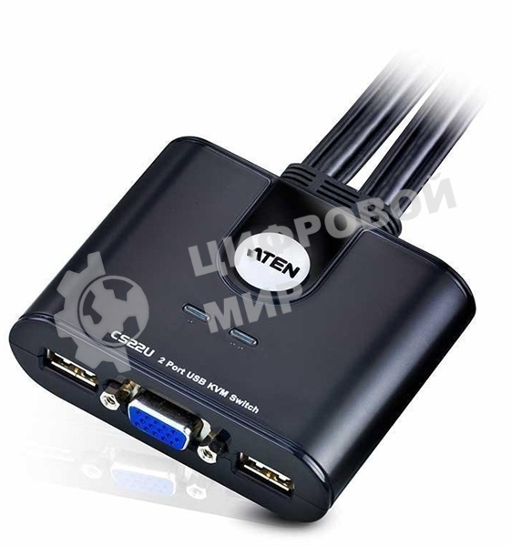 Переключатель ATEN 2-Port USB VGA Cable KVM Switch with Remote Port Selector