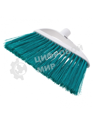 Щетка Home Palisad пластмассовая для подметания пола, премиум, 23 см, без черенка, бирюз. щетина