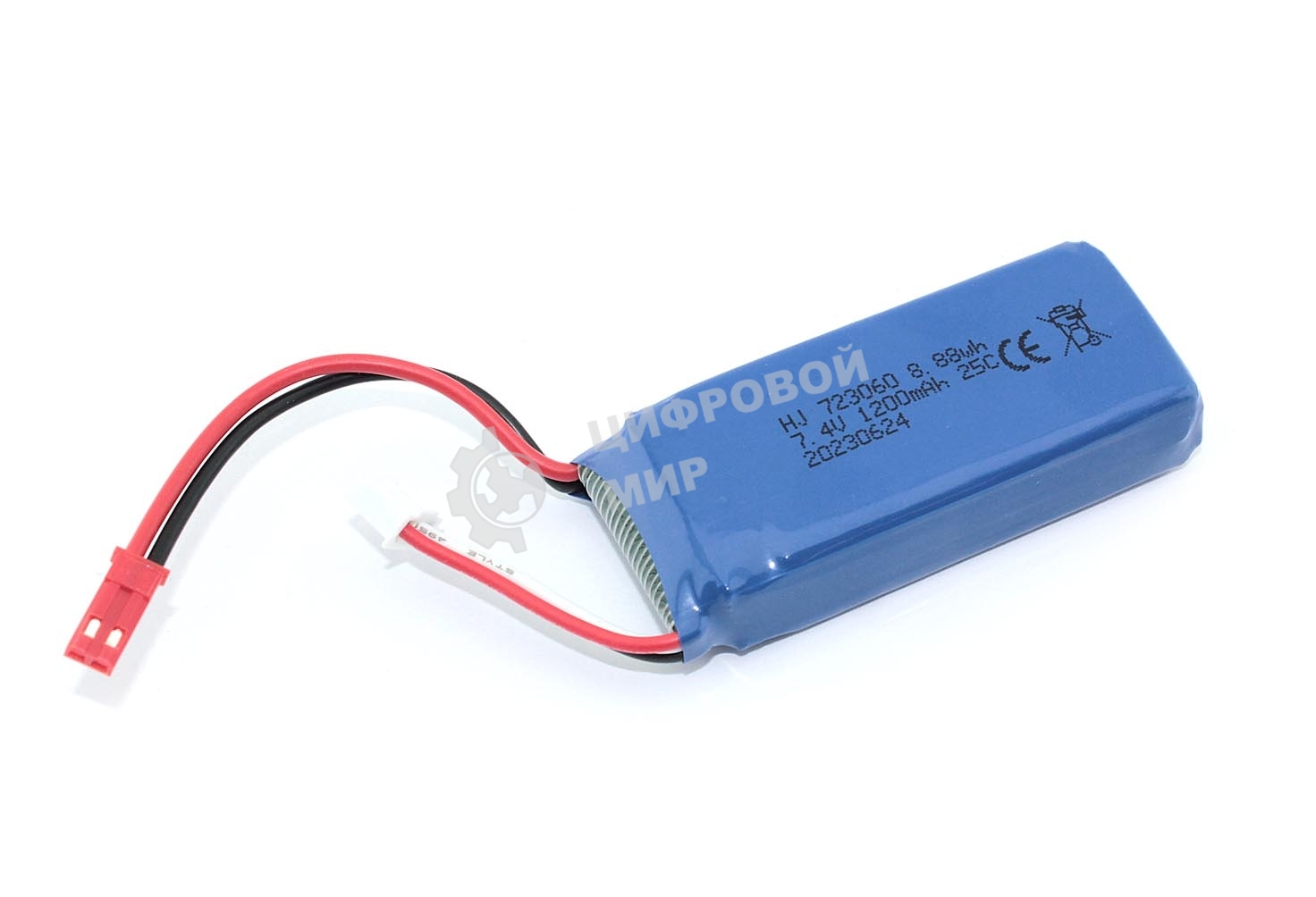 Портативный аккумулятор Li-Pol 7.4V 723060 1200mAh JST
