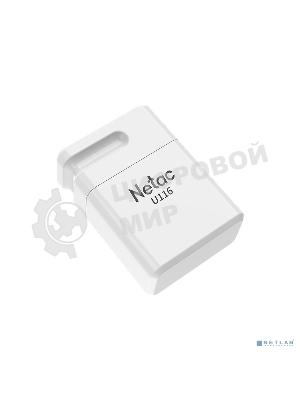 Флешка USB Netac U116 mini (NT03U116N-032G-32WH USB), 32Gb, USB 3.2, R/W 90/30, белый