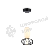 Подвесной светодиодный светильник Ambrella light LH11007 BK/FR черный/белый матовый 15W 3000K D220*350