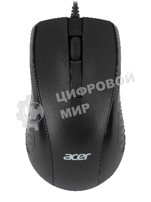 Мышь проводная Acer OMW136 черный, 1200 dpi, USB, кнопки - 3