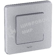 Выключатель 1-клавишный 10AX 250 В алюминий