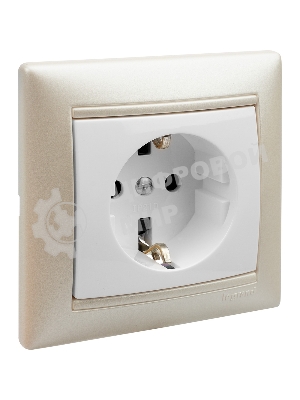 Розетка электрическая Valena с заземлением (белая)