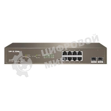 Коммутатор управляемый IP-COM G3310F, настенный, 1000 Мбит/сек, 8 port, SFPx2