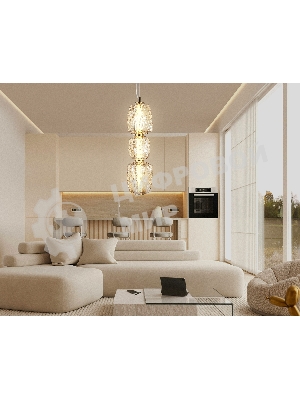 Подвесной светодиодный светильник Ambrella light LH30102 SB/TI бронза/янтарь 23W 3000K 140*140*1760