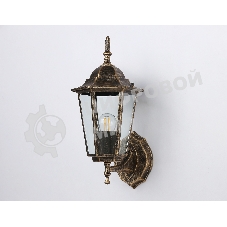 Уличный настенный светильник Ambrella light ST2012 GD/BK/CL золото/черный/прозрачный IP54 E27 max 40W 360*150*210