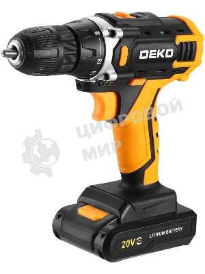 Дрель-шуруповерт Deko Banger 20V ONE+, 20 В, 1,5 Ач, 42 Нм, щеточный