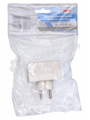 Сетевой разветвитель Buro BU-PS3F-W (3 розетки) белый (пакет ПЭ)